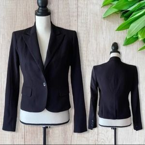 BODY by Victoria Secret Shoulder Padded Black Blazer Size 2
